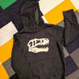 Boys Dinosaur Skelton Hooded Sweatshirt
